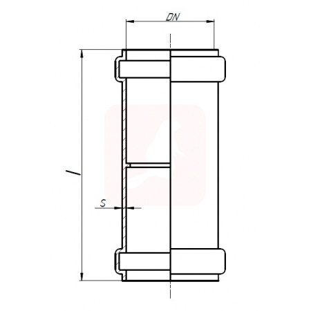 Муфта двойная канализационная Ostendorf KG2000MM 110 Муфта двойная канализационная Ostendorf KG2000MM 110