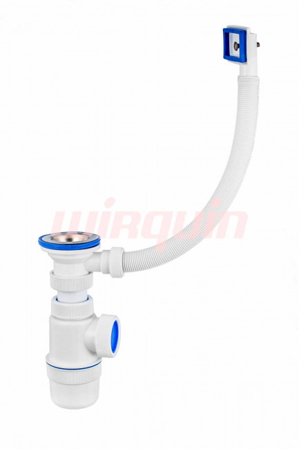 Сифон для раковины и мойки VIRPlast "Элит" 1 1/2"х40 с нержавеющей чашкой 70 мм, и c переливом.