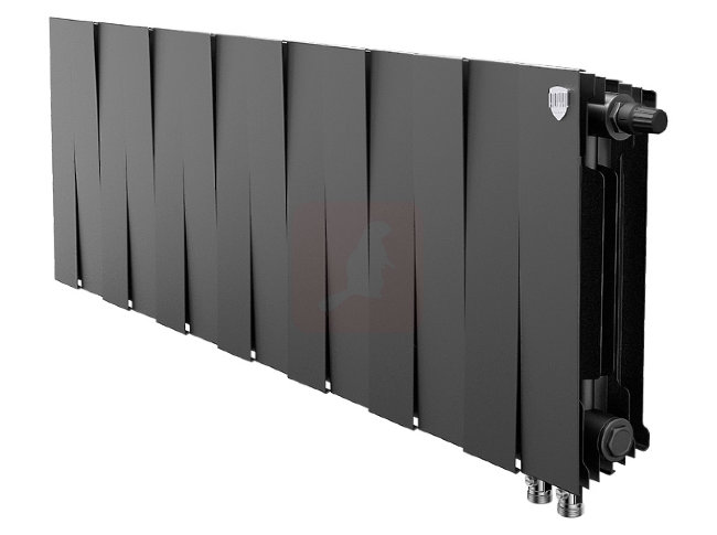 Биметаллический радиатор Royal Thermo Piano Forte 300 VDR Noir Sable, 14 секций Биметаллический радиатор Royal Thermo Piano Forte 300 VDR Noir Sable, 14 секций