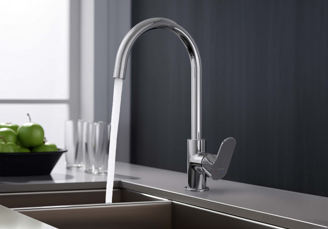 Смеситель для кухни Aquatek Оберон (полукруглый излив), хром AQ1282CR Смеситель для кухни Aquatek Оберон (полукруглый излив), хром AQ1282CR