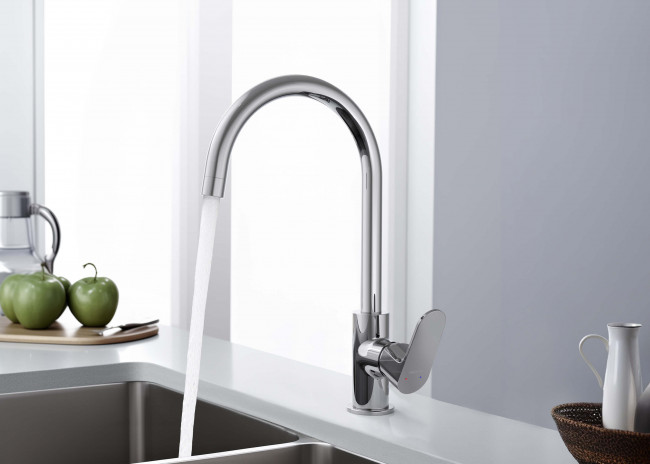 Смеситель для кухни Aquatek Оберон (полукруглый излив), хром AQ1282CR Смеситель для кухни Aquatek Оберон (полукруглый излив), хром AQ1282CR