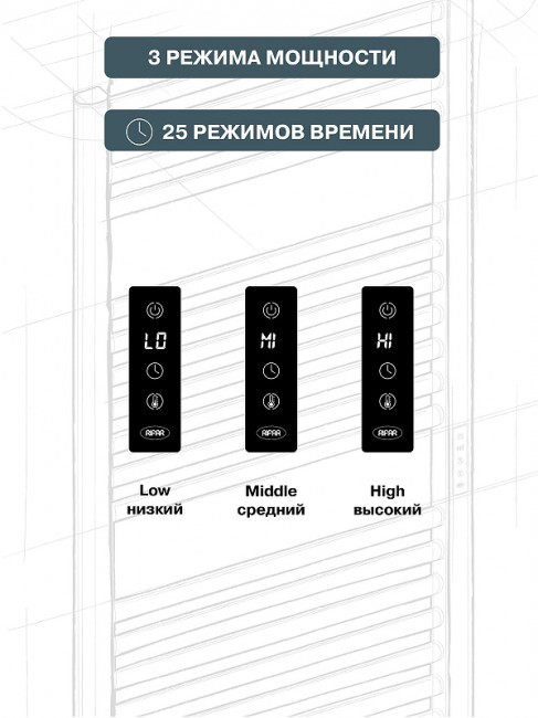 Полотенцесушитель электрический Rifar D-Line 1800х600, цвет белый, 500 Вт DL-180-60-W Полотенцесушитель электрический Rifar D-Line 1800х600, цвет белый, 500 Вт DL-180-60-W