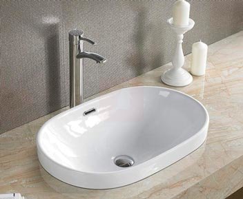 Раковина CeramaLux 61 5006С встраиваемая в тумбу