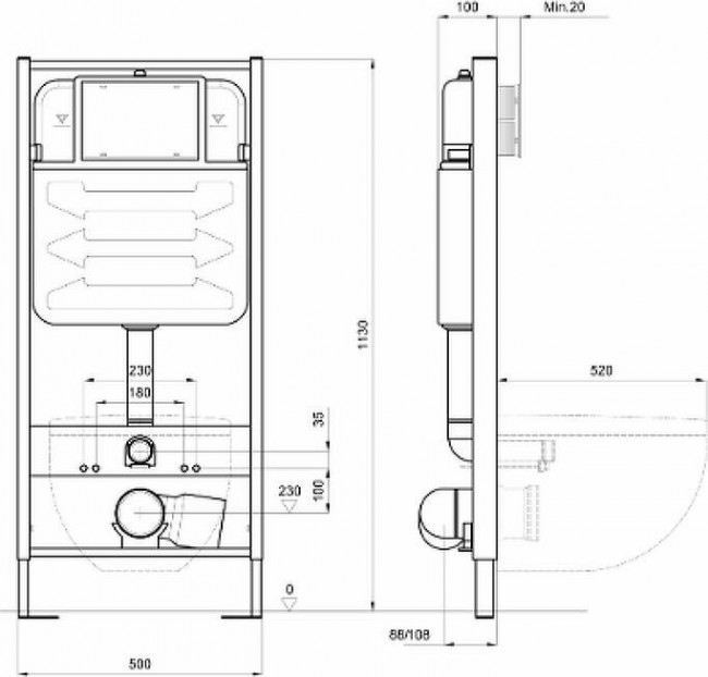 Комплект подвесного унитаза Aquatek Вега AQ1904-00 и инсталляции Aquatek Standard 50 INS-0000012 с звукоизол. прокладкой, (без клавиши и крепежа) Комплект подвесного унитаза Aquatek Вега AQ1904-00 и инсталляции Aquatek Standard 50 INS-0000012 с звукоизол. прокладкой, (без клавиши и крепежа)