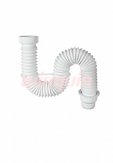 Сифон для раковины гофрированный VIRPlast "Элит" 1 1/2"х40/50 без выпуска, L600 мм, с хомутом жёсткости