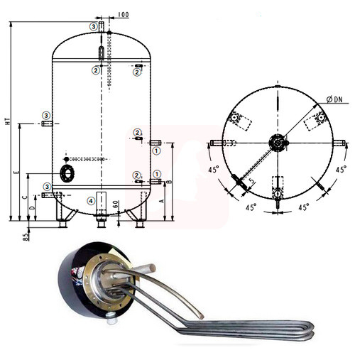 ТЭН Atlantic Electric Kit 5kW ТЭН Atlantic Electric Kit 5kW