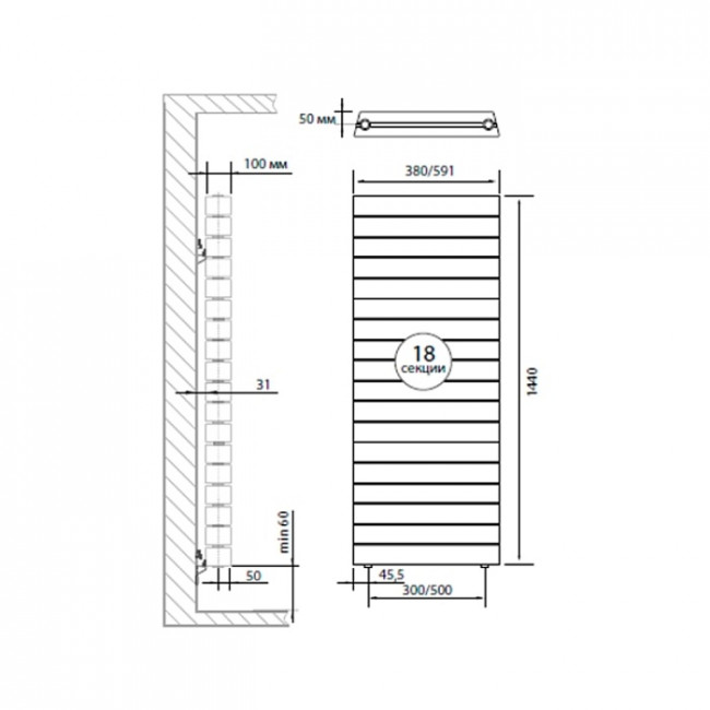 Радиатор биметаллический Royal Thermo Piano Forte Tower 300 /Noir Sable - 18 секц. Радиатор биметаллический Royal Thermo Piano Forte Tower 300 /Noir Sable - 18 секц.