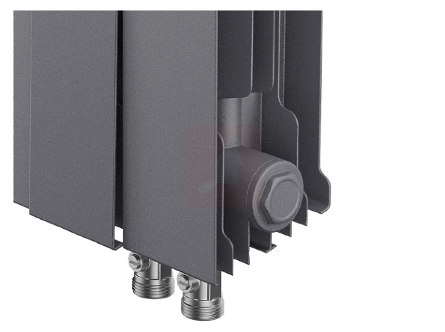 Биметаллический радиатор Royal Thermo Piano Forte 300 VDR Silver Satin, 12 секций Биметаллический радиатор Royal Thermo Piano Forte 300 VDR Silver Satin, 12 секций
