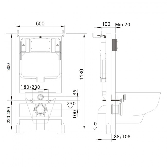 Комплект подвесного унитаза Aquatek Вега AQ1905-00 KK-1 и инсталляции Aquatek Standard 50 INS-0000012 с звукоизол. прокладкой, панелью смыва KDI-0000013 (белая) и крепежом Комплект подвесного унитаза Aquatek Вега AQ1905-00 KK-1 и инсталляции Aquatek Standard 50 INS-0000012 с звукоизол. прокладкой, панелью смыва KDI-0000013 (белая) и крепежом