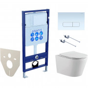 Комплект подвесного унитаза Aquatek Вега AQ1905-00 KK-1 и инсталляции Aquatek Standard 50 INS-0000012 с звукоизол. прокладкой, панелью смыва KDI-0000013 (белая) и крепежом Комплект подвесного унитаза Aquatek Вега AQ1905-00 KK-1 и инсталляции Aquatek Standard 50 INS-0000012 с звукоизол. прокладкой, панелью смыва KDI-0000013 (белая) и крепежом