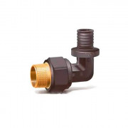 Угольник 90° Varmega Slide-fit 16х1/2" НР комбинированный, PPSU/латунь, аксиальный VM51401 Угольник 90° Varmega Slide-fit 16х1/2" НР комбинированный, PPSU/латунь, аксиальный VM51401