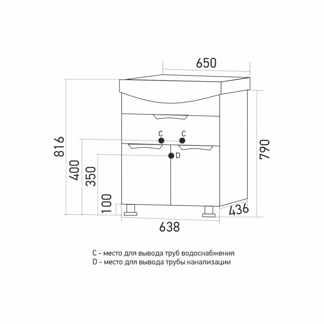Тумба для ванной комнаты Mixline "Этьен-65" под раковину Нелли-65 (Mixline) (ПВХ) Тумба для ванной комнаты Mixline "Этьен-65" под раковину Нелли-65 (Mixline) (ПВХ)