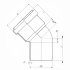 Отвод канализационный Ostendorf HTBw 32х15°