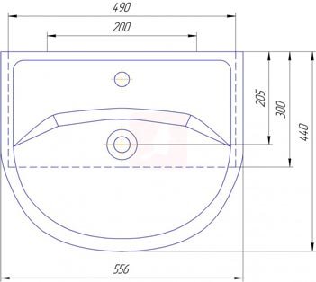 Раковина Rosa Уют 55 Раковина Rosa Уют 55