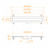 Душевой лоток RGW Drain Leo-41-60 600 мм, D40, под плитку, на ножках, хром 60214160-01 60214160-01