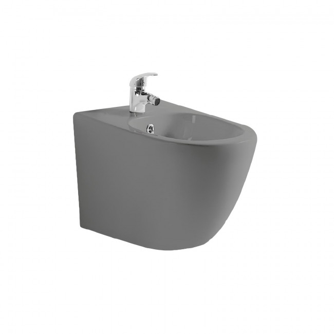 Биде подвесное Aquatek Европа 510*355*310, крепеж, цвет серый матовый AQ1016-MG