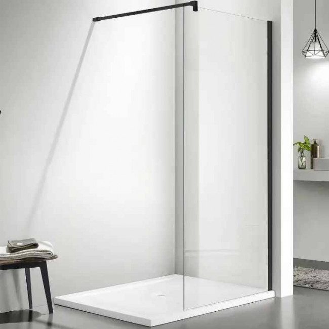 Душевая перегородка Aquatek Walk in с держателем 1400x2000 профиль черный, стекло прозрачное AQ WIW 14020BL Душевая перегородка Aquatek Walk in с держателем 1400x2000 профиль черный, стекло прозрачное AQ WIW 14020BL