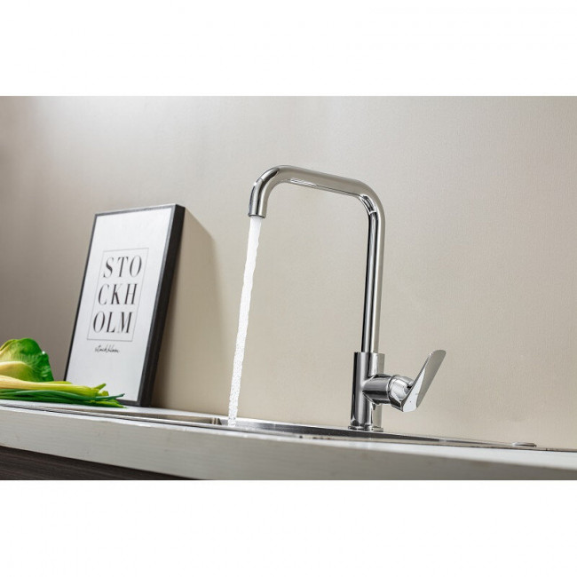 Смеситель для кухни Aquatek Вега (квадратный излив), хром AQ1081CR