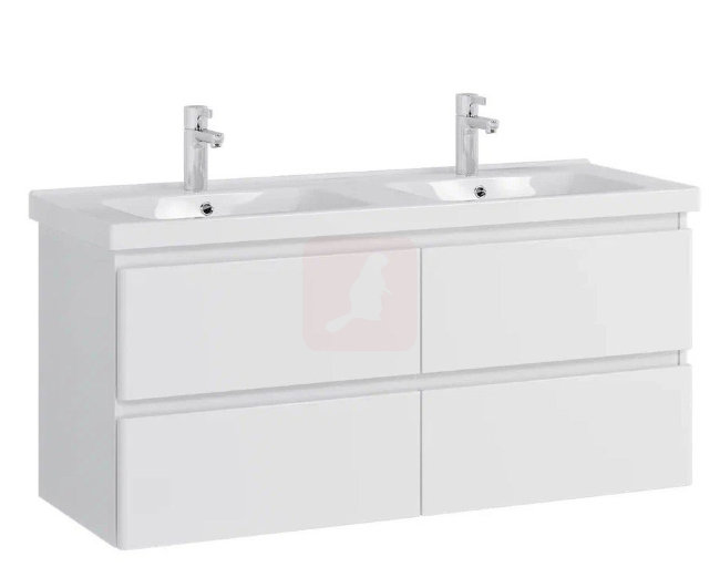 Тумба с раковиной Sanstar Riana125, 4 ящика, подвесная, белая, Гармония 125 Тумба с раковиной Sanstar Riana125, 4 ящика, подвесная, белая, Гармония 125