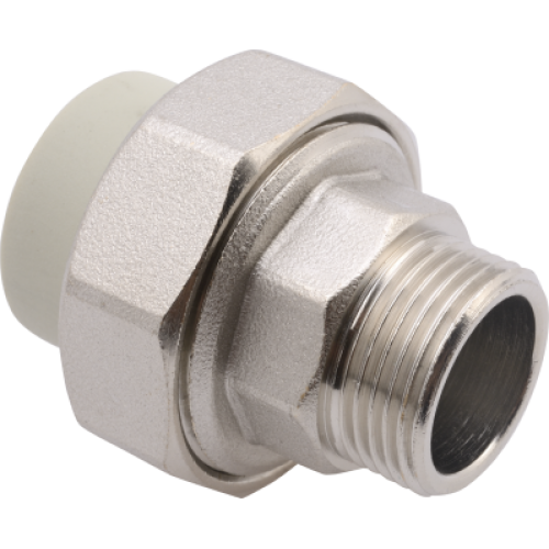 Муфта комбинированная, разъемная (американка) FV-Plast PPR НР 32х1 1/4", серая