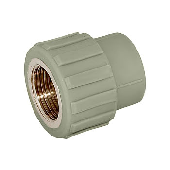 Муфта комбинированная GF+Hakan PPR ВР 20х3/4", серая Муфта комбинированная GF+Hakan PPR ВР 20х3/4", серая