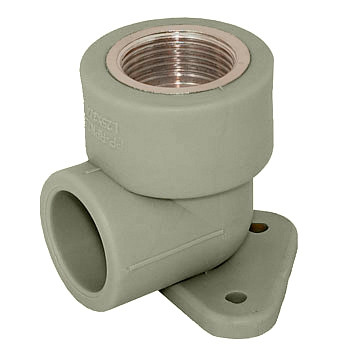 Колено комбинированное настенное GF+Hakan PPR ВР 25х1/2", серое Колено комбинированное настенное GF+Hakan PPR ВР 25х1/2", серое