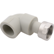 Колено FV-Plast PPR 20х1/2" с накидной гайкой, серое Колено FV-Plast PPR 20х1/2" с накидной гайкой, серое