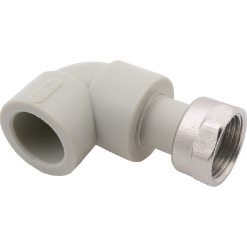 Колено FV-Plast PPR 20х1/2" с накидной гайкой, серое