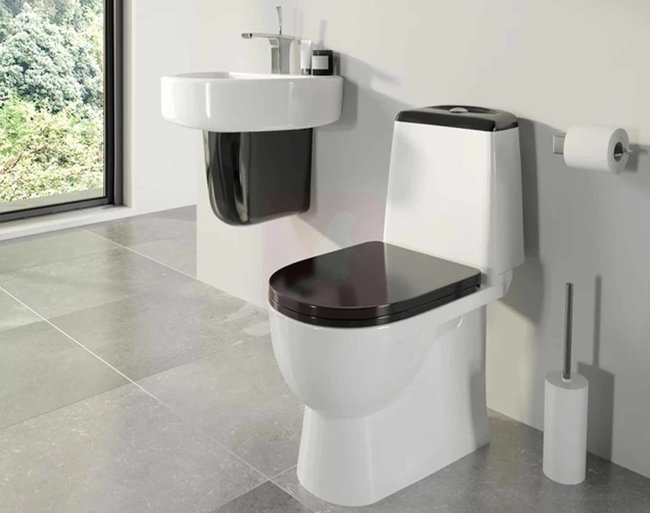 Унитаз-компакт Sanita luxe BEST COLOR BLACK Унитаз-компакт Sanita luxe BEST COLOR BLACK