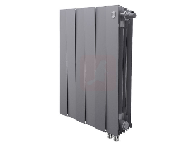 Биметаллический радиатор Royal Thermo Piano Forte 500 VDR Silver Satin, 6 секций