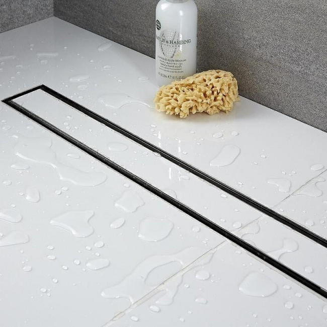 Душевой лоток RGW Shower Drain SDR-08B-80 800 мм D50 под плитку, с решеткой и опорами, черный 21210880-014 Душевой лоток RGW Shower Drain SDR-08B-80 800 мм D50 под плитку, с решеткой и опорами, черный 21210880-014