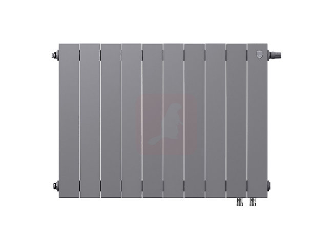 Биметаллический радиатор Royal Thermo Piano Forte 500 VDR Silver Satin, 10 секций