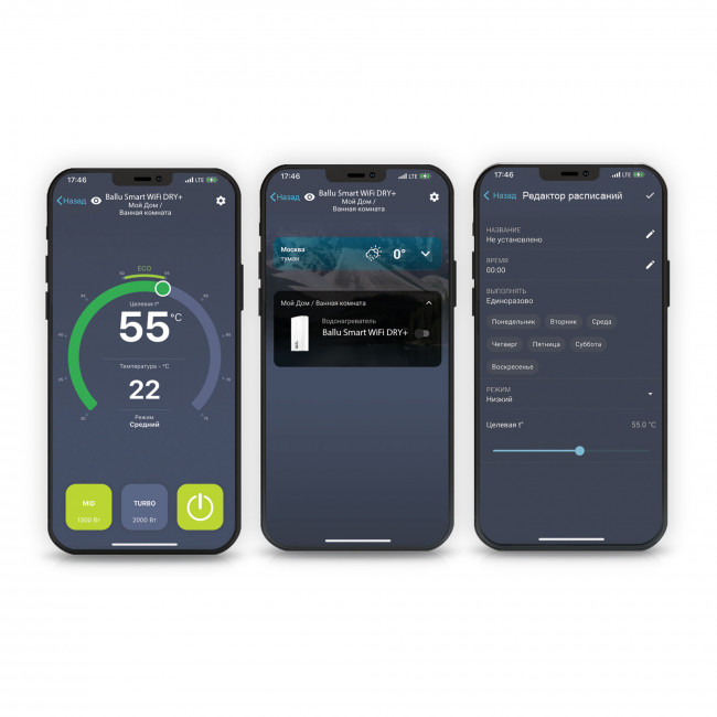 Водонагреватель накопительный электрический Ballu BWH/S 50 Smart WiFi DRY+