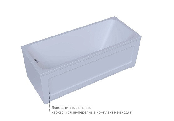 Ванна акриловая Aquatek Мия 1550х700, прямоугольная, универсальная, без каркаса, без экрана, без гидромассажа Ванна акриловая Aquatek Мия 1550х700, прямоугольная, универсальная, без каркаса, без экрана, без гидромассажа