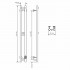 Полотенцесушитель электрический Mixline MOON  WHITE 120/10 (таймер,103 Вт) белый