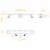 Душевой лоток RGW Shower Drain SDR-08-60 600 мм D50 под плитку, с решеткой и опорами, хром 21210860-011