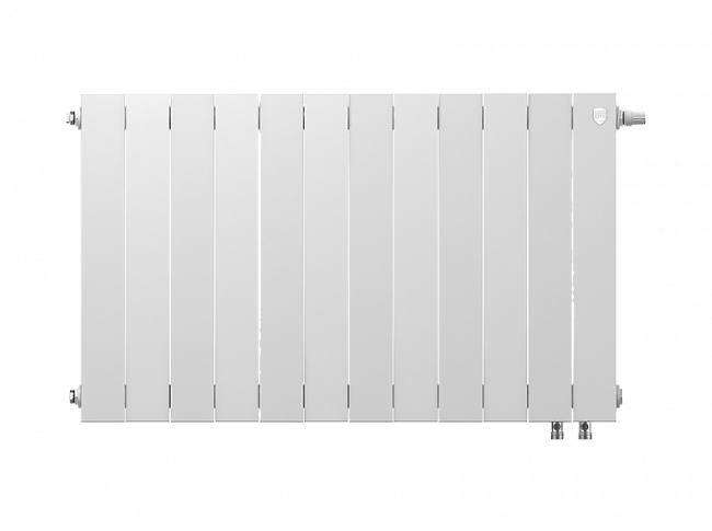 Биметаллический радиатор Royal Thermo Piano Forte 500 VDR Bianco Traffico, 12 секций
