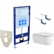 Комплект подвесного унитаза Aquatek Европа AQ1106L-00 и инсталляции Aquatek Standard 50 INS-0000012 с звукоизол. прокладкой и крепежом.