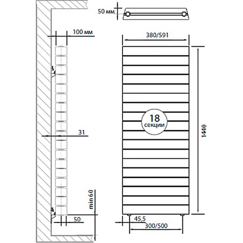 Радиатор биметаллический Royal Thermo Piano Forte Tower 300 /Bianco Traffico - 18 секц. Радиатор биметаллический Royal Thermo Piano Forte Tower 300 /Bianco Traffico - 18 секц.