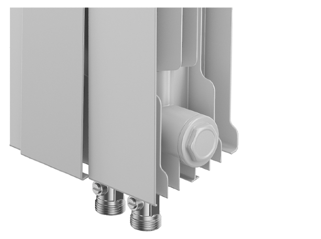 Биметаллический радиатор Royal Thermo Piano Forte 500 VDR Bianco Traffico, 4 секции Биметаллический радиатор Royal Thermo Piano Forte 500 VDR Bianco Traffico, 4 секции