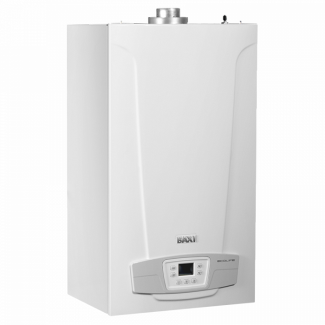 Настенный газовый котел Baxi ECO Life 24F, 24 кВт, 2-контура, с закрытой камерой сгорания Настенный газовый котел Baxi ECO Life 24F, 24 кВт, 2-контура, с закрытой камерой сгорания