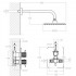 Встраиваемый термостатический смеситель для душа на 1 выход с тропическим душем Ramon Soler Odisea Joya K5924012 хром