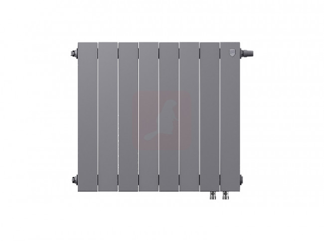 Биметаллический радиатор Royal Thermo Piano Forte 500 VDR Silver Satin, 8 секций