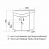 Тумба для ванной комнаты Mixline "КРОКУС-50" белый-дуб кантри  под раковину Арго-50 (ПВХ)