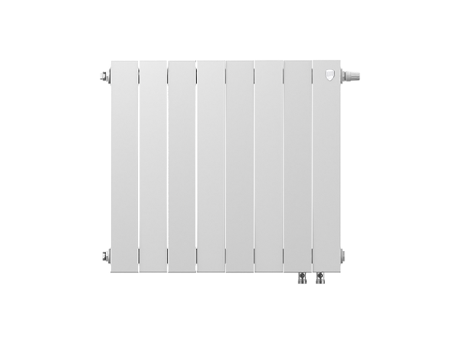 Биметаллический радиатор Royal Thermo Piano Forte 500 VDR Bianco Traffico, 8 секций