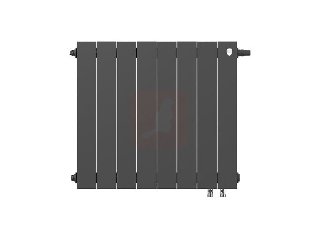 Биметаллический радиатор Royal Thermo Piano Forte 500 VDR Noir Sable, 8 секций Биметаллический радиатор Royal Thermo Piano Forte 500 VDR Noir Sable, 8 секций