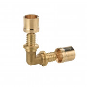 Угольник аксиальный Comap PEXY Max 90° 16х2,2  серия S7090V, латунь PGM4001