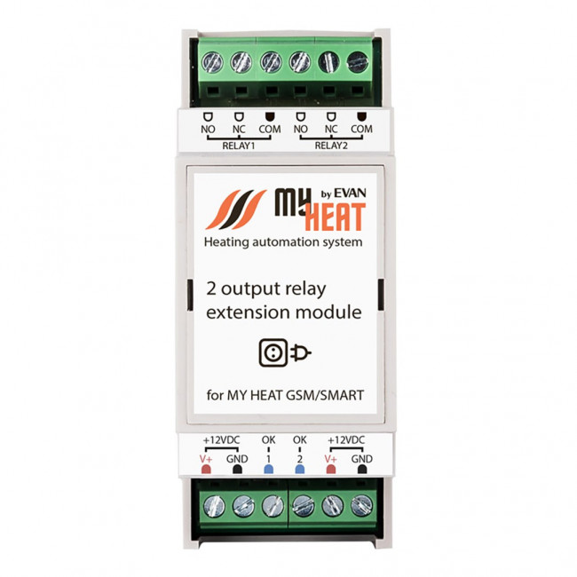 Блок реле MyHeat на 2 выхода RL2 Блок реле MyHeat на 2 выхода RL2