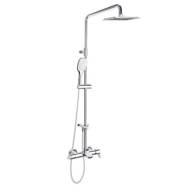Душевая система с изливом и с регулировкой высоты Ramon Soler Blautherm 935612RPK300 хром
