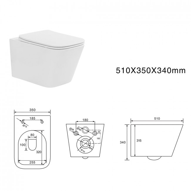 Унитаз подвесной Aquatek Либра безободковый 510*350*340, сиденье легкосъемное, Soft close, крепеж, смыв Торнадо, белый AQ1505T-00 Унитаз подвесной Aquatek Либра безободковый 510*350*340, сиденье легкосъемное, Soft close, крепеж, смыв Торнадо, белый AQ1505T-00